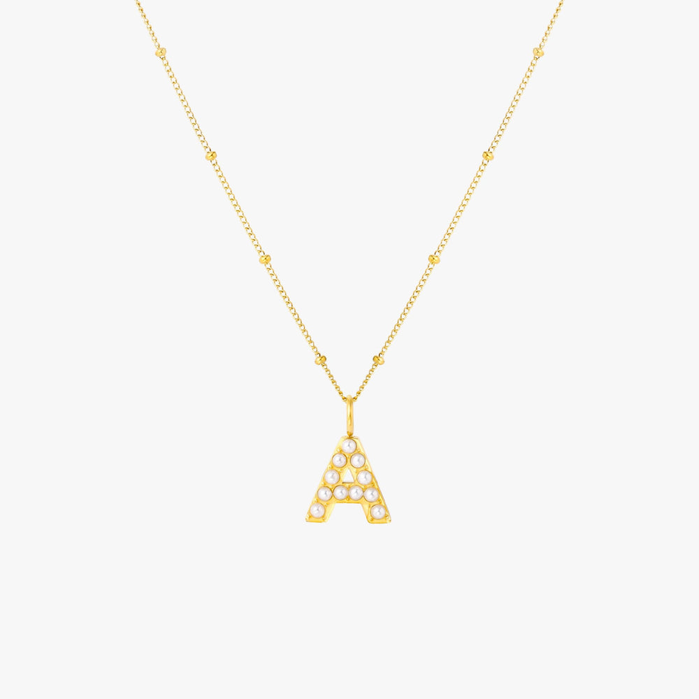 Parel Initiaal Ketting