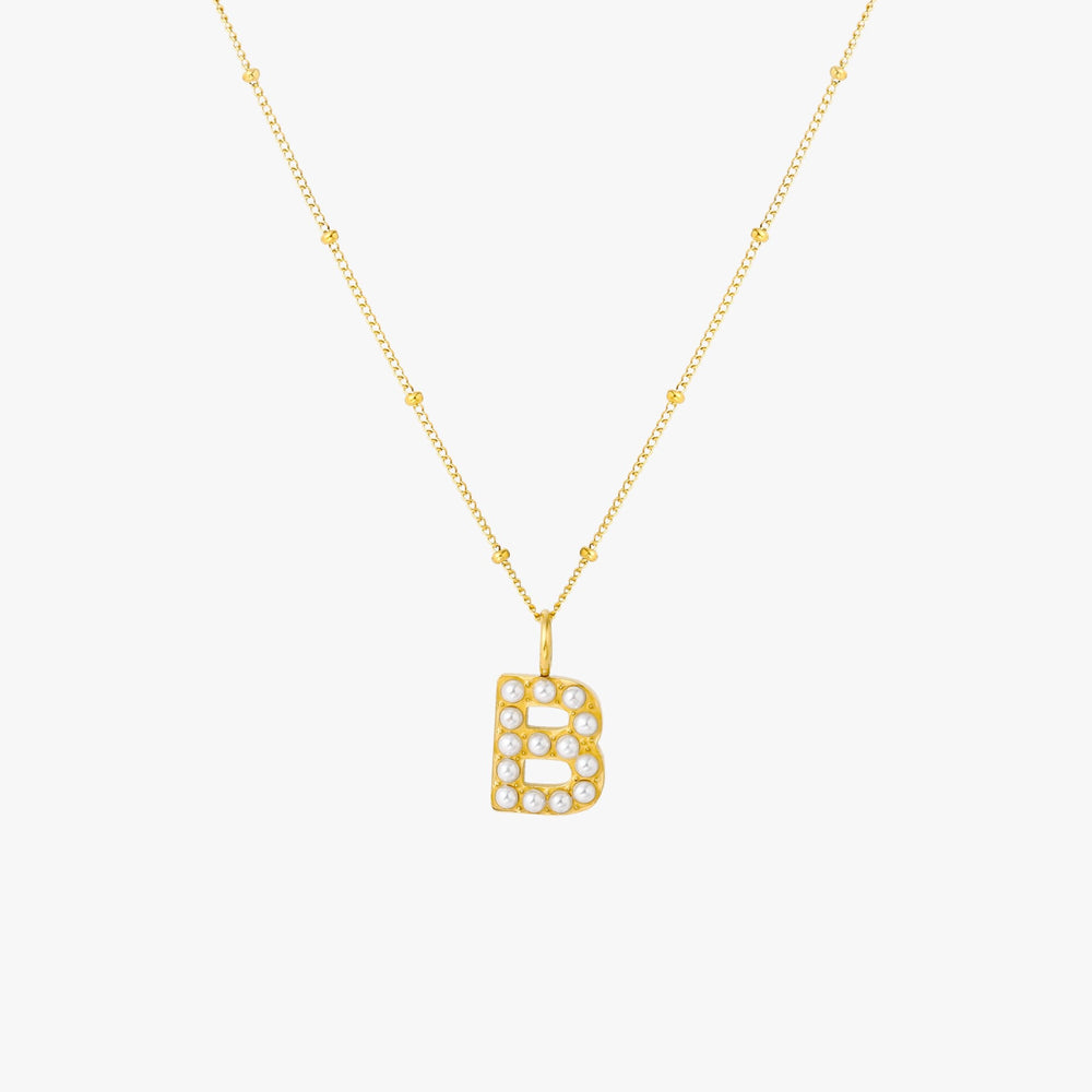 Parel Initiaal Ketting