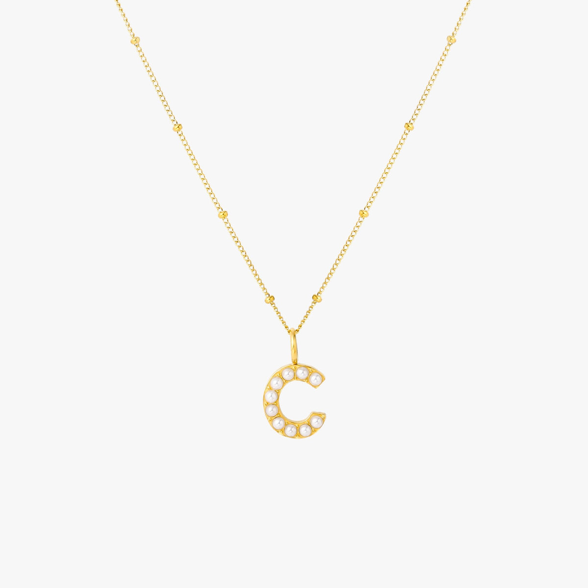 Parel Initiaal Ketting