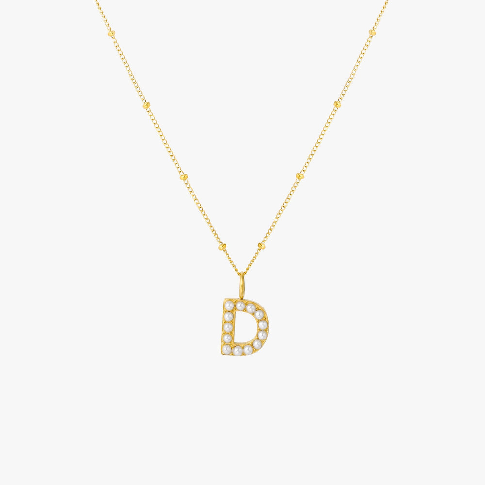 Parel Initiaal Ketting