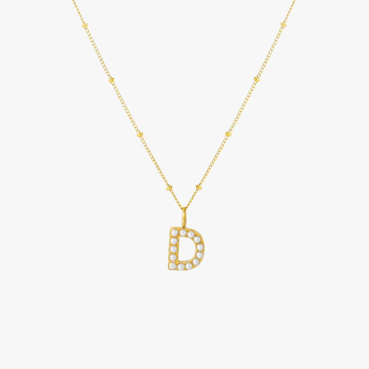 Parel Initiaal Ketting