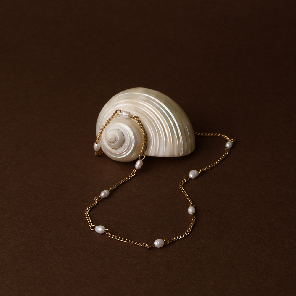 Dainty Gouden Parel Choker