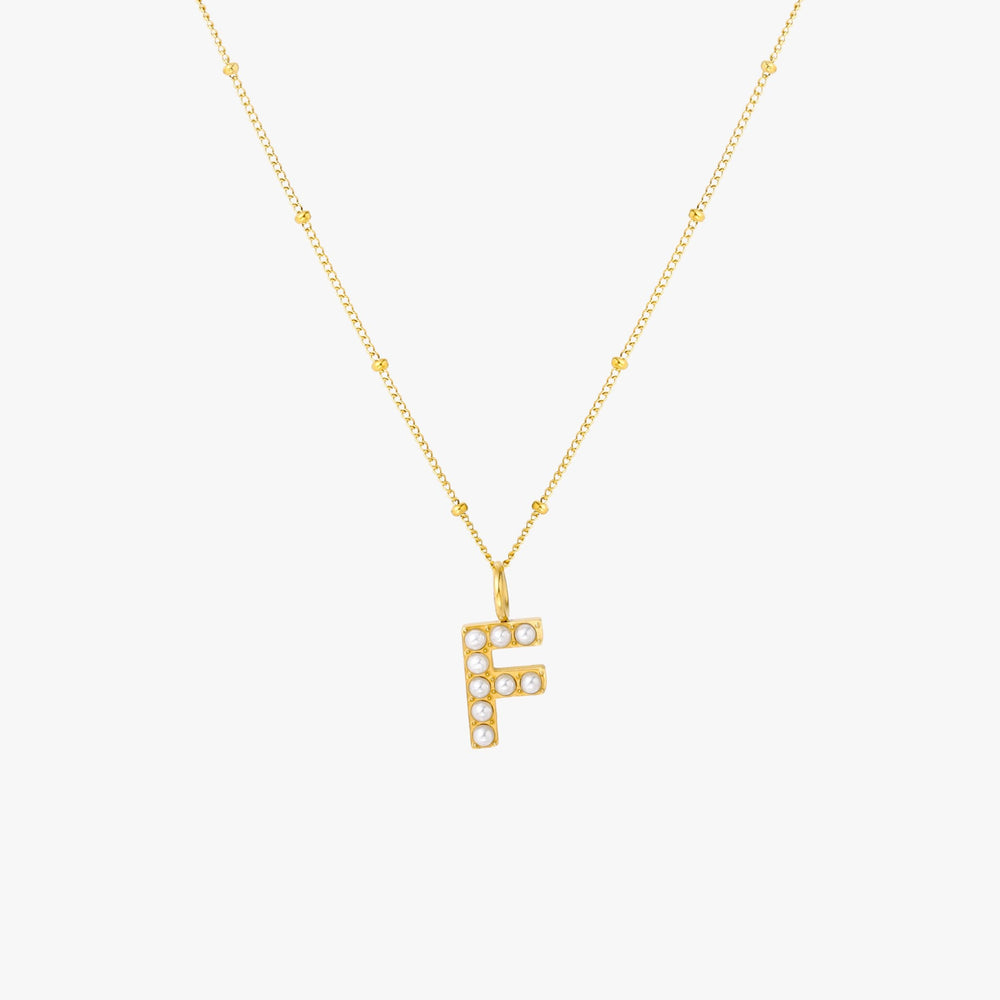 Parel Initiaal Ketting