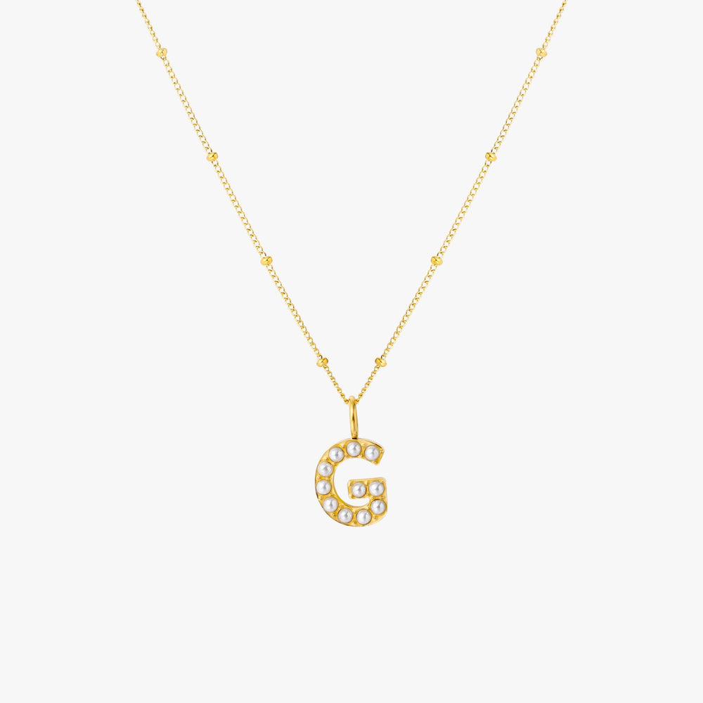 Parel Initiaal Ketting