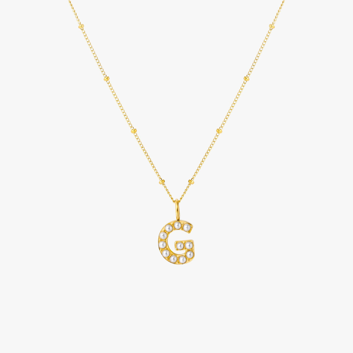 Parel Initiaal Ketting