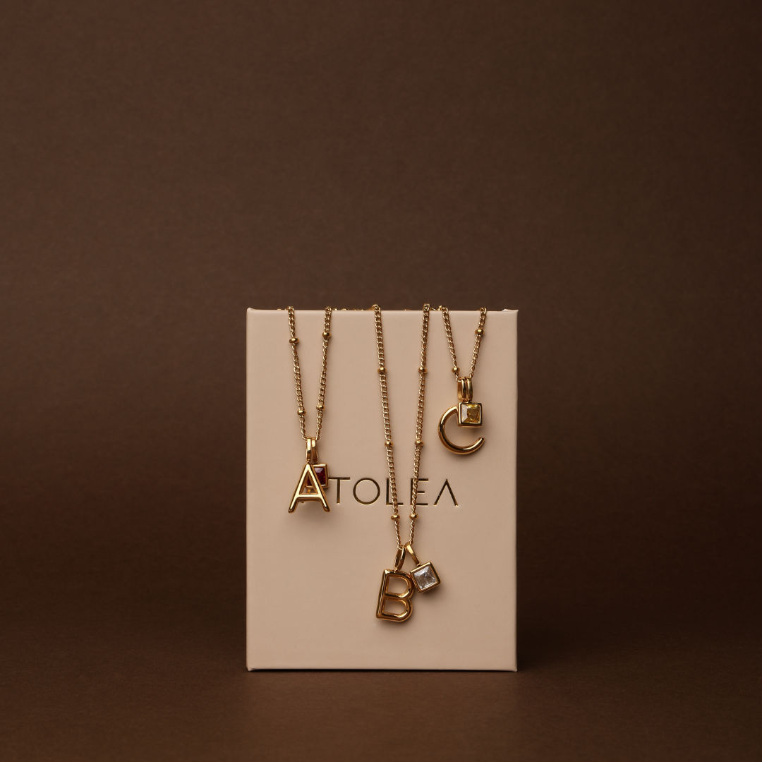 Initiaal & Geboortesteen Charm Ketting