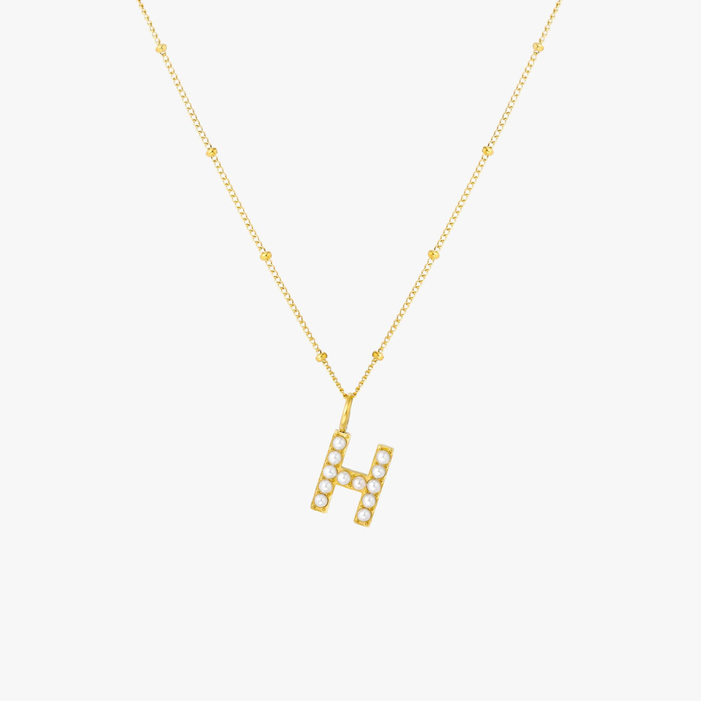 Parel Initiaal Ketting