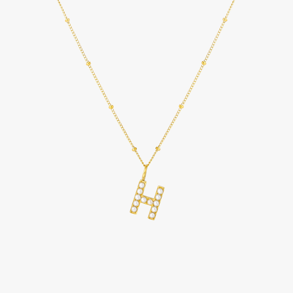Parel Initiaal Ketting