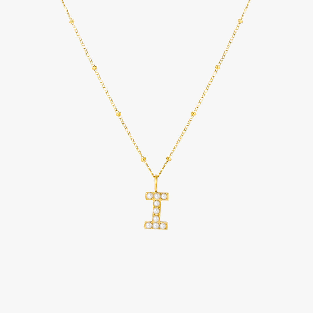 Parel Initiaal Ketting