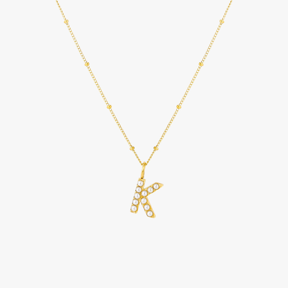 Parel Initiaal Ketting