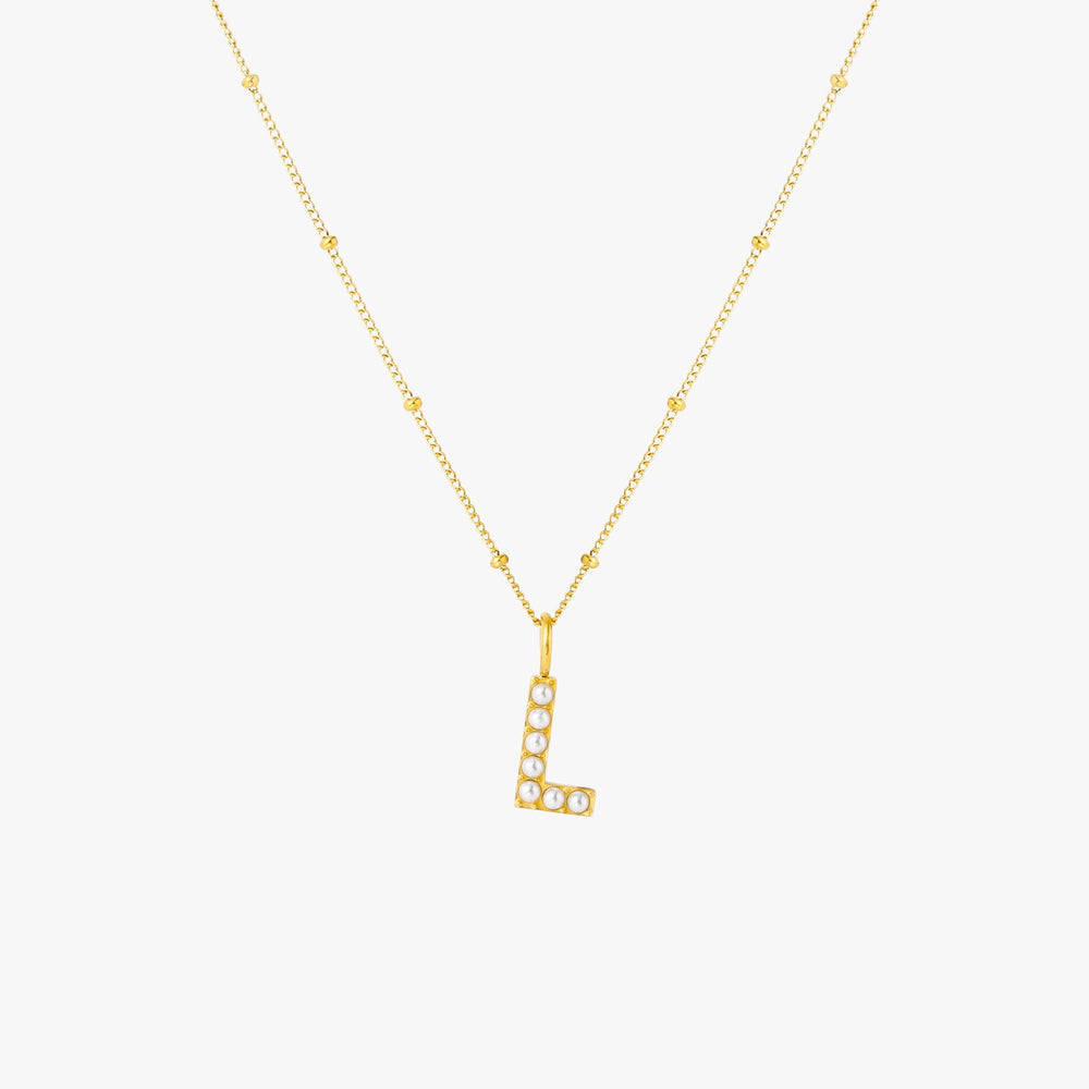 Parel Initiaal Ketting