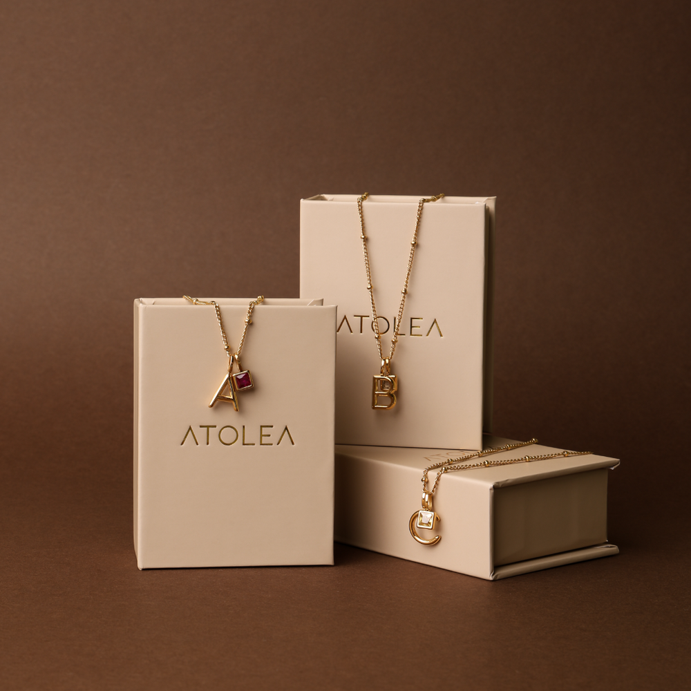 Initiaal & Geboortesteen Charm Ketting