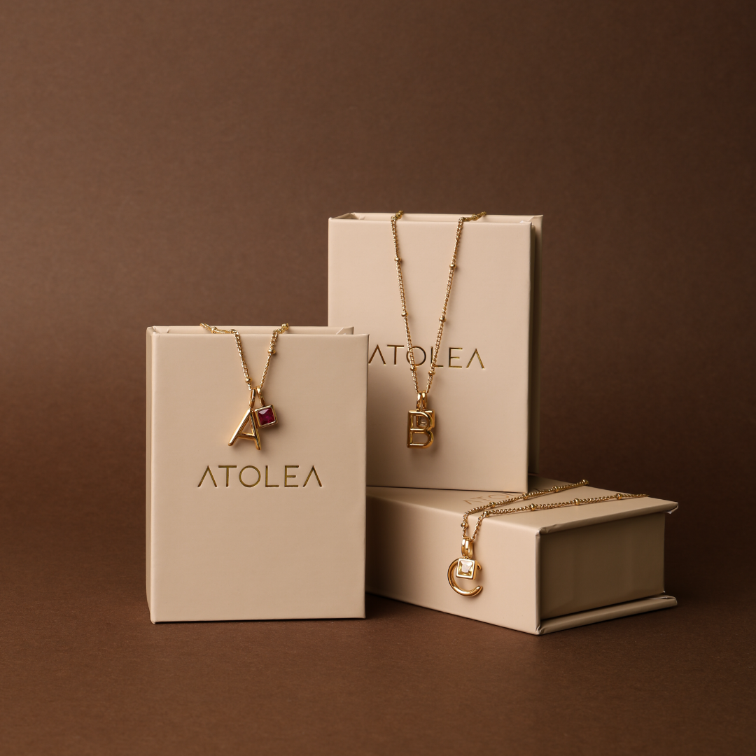 Initiaal & Geboortesteen Charm Ketting
