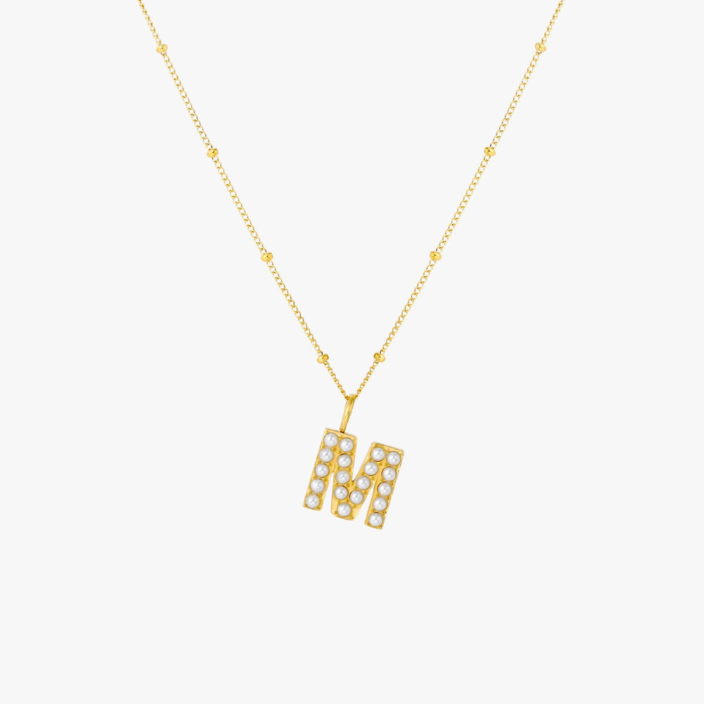 Parel Initiaal Ketting