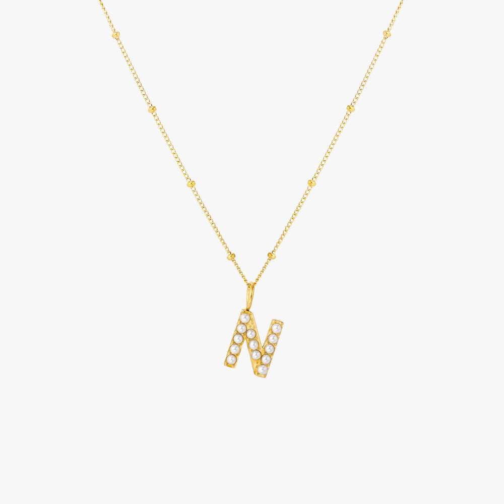 Parel Initiaal Ketting