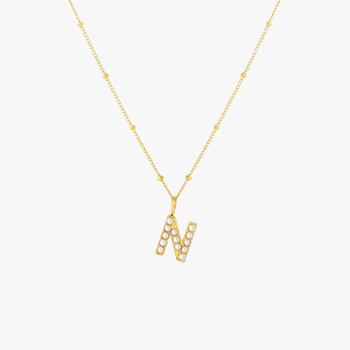 Parel Initiaal Ketting
