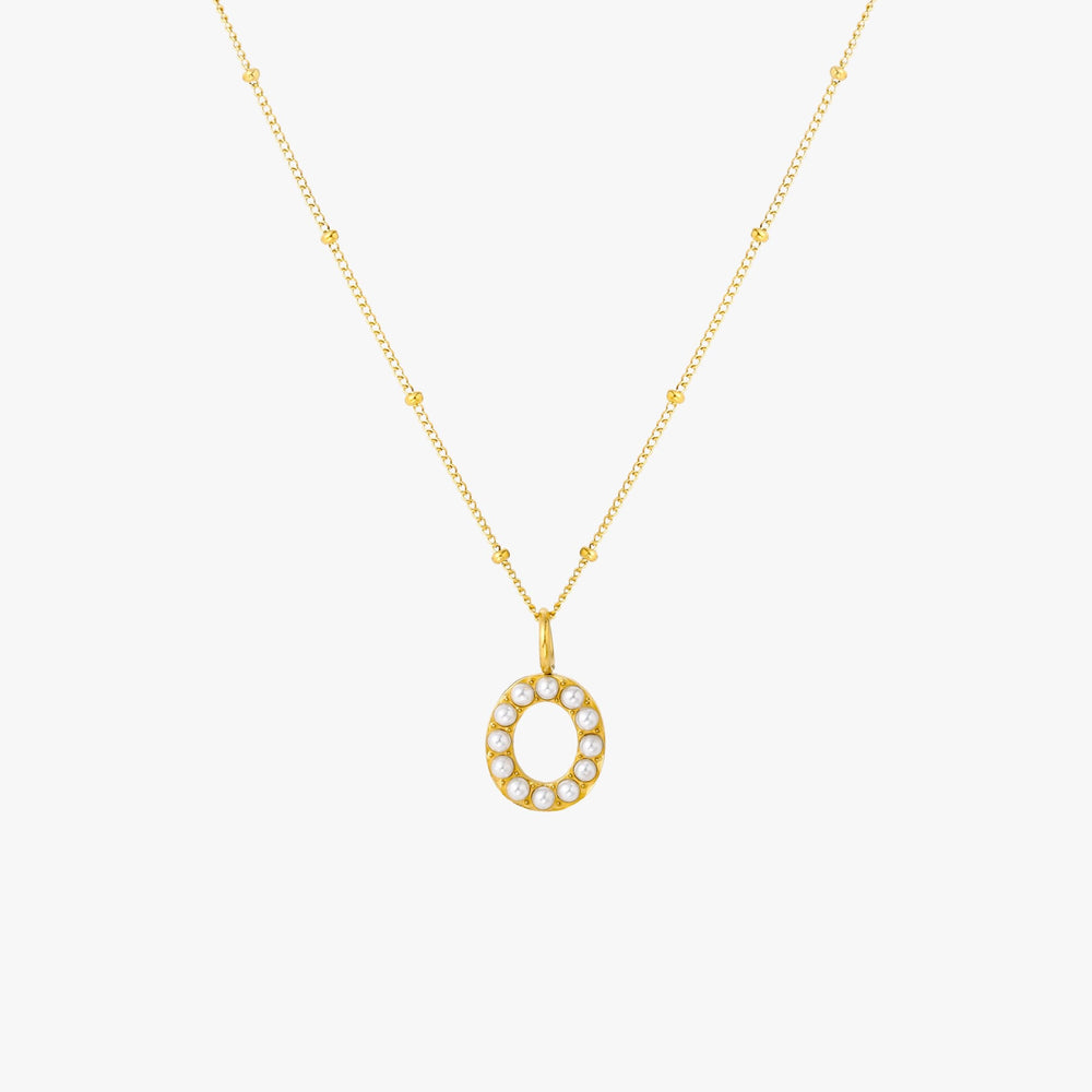 Parel Initiaal Ketting