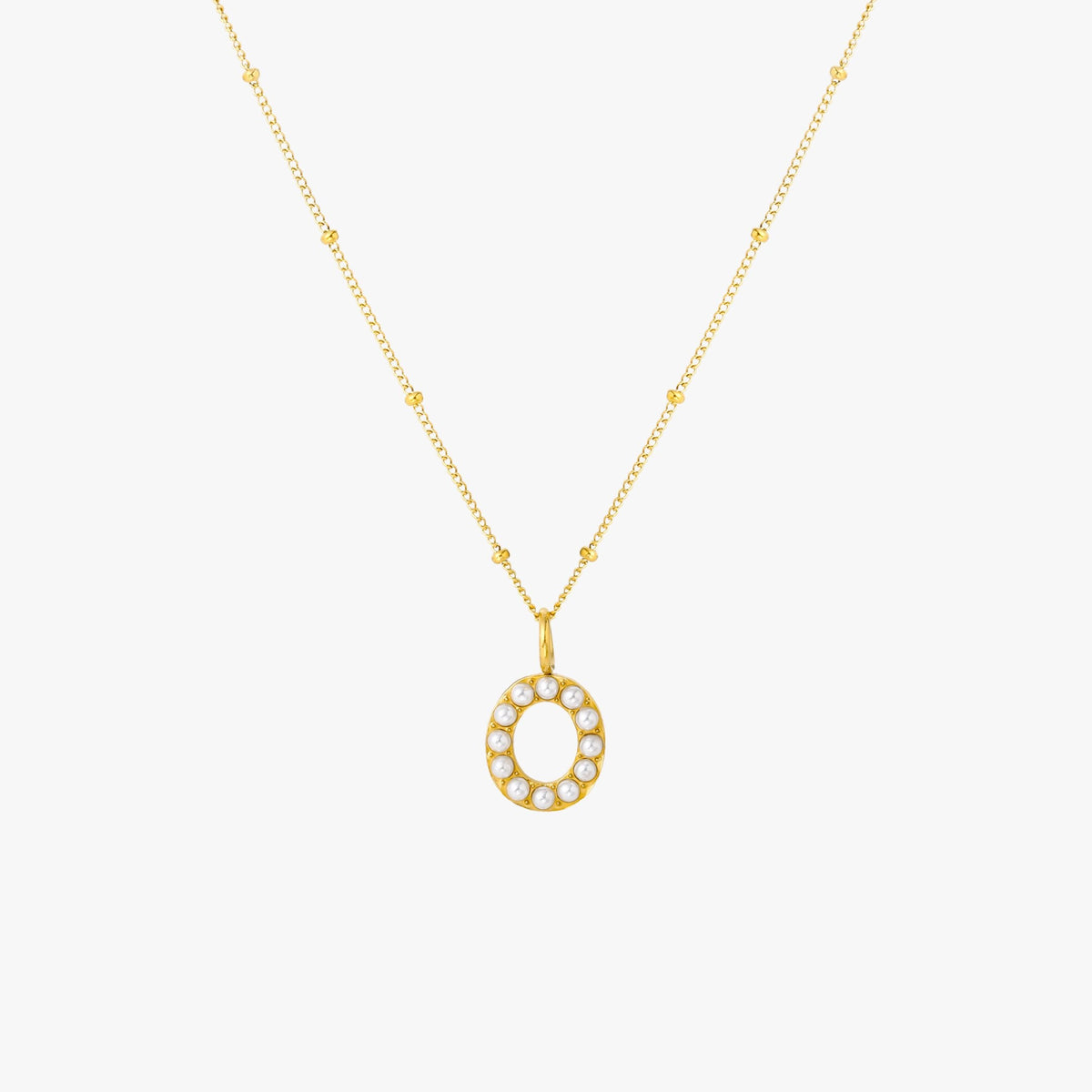 Parel Initiaal Ketting