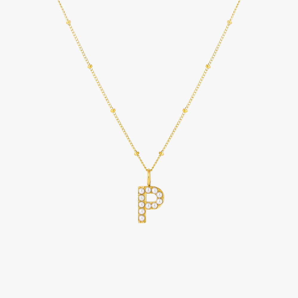 Parel Initiaal Ketting