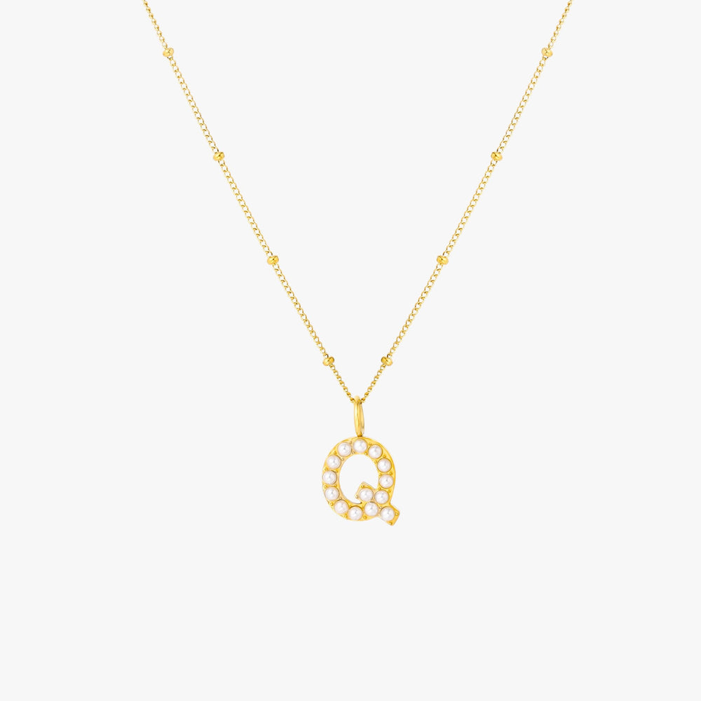 Parel Initiaal Ketting