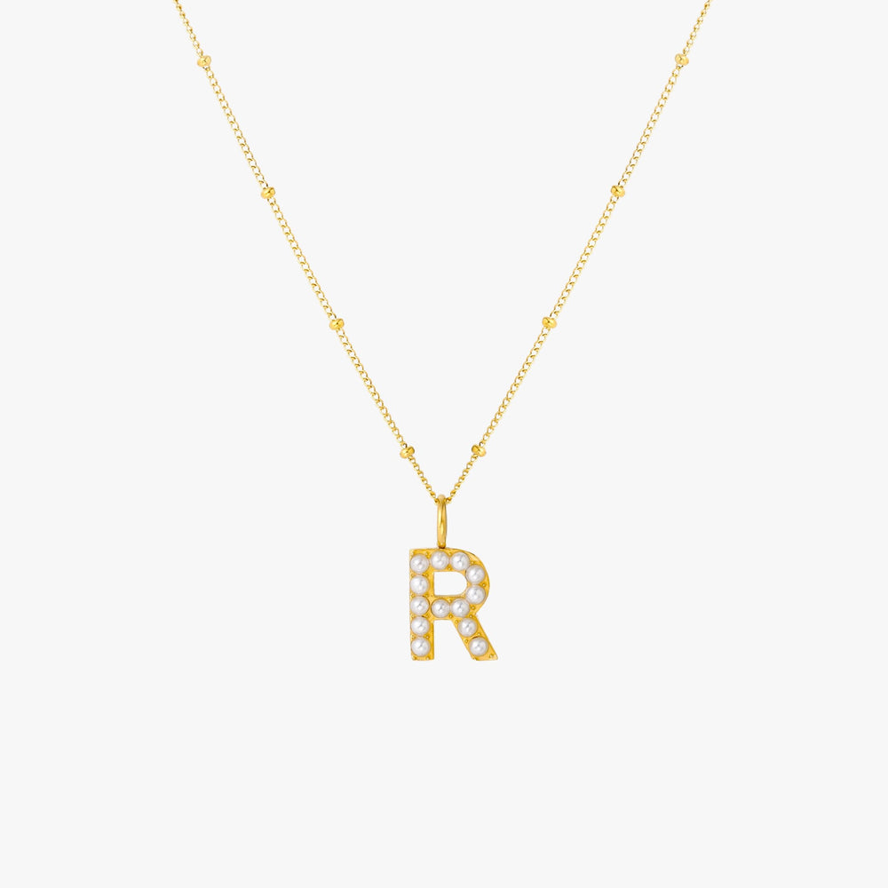 Parel Initiaal Ketting