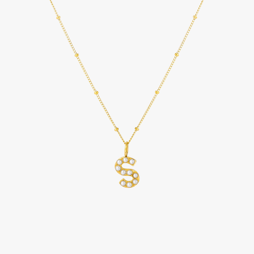 Parel Initiaal Ketting