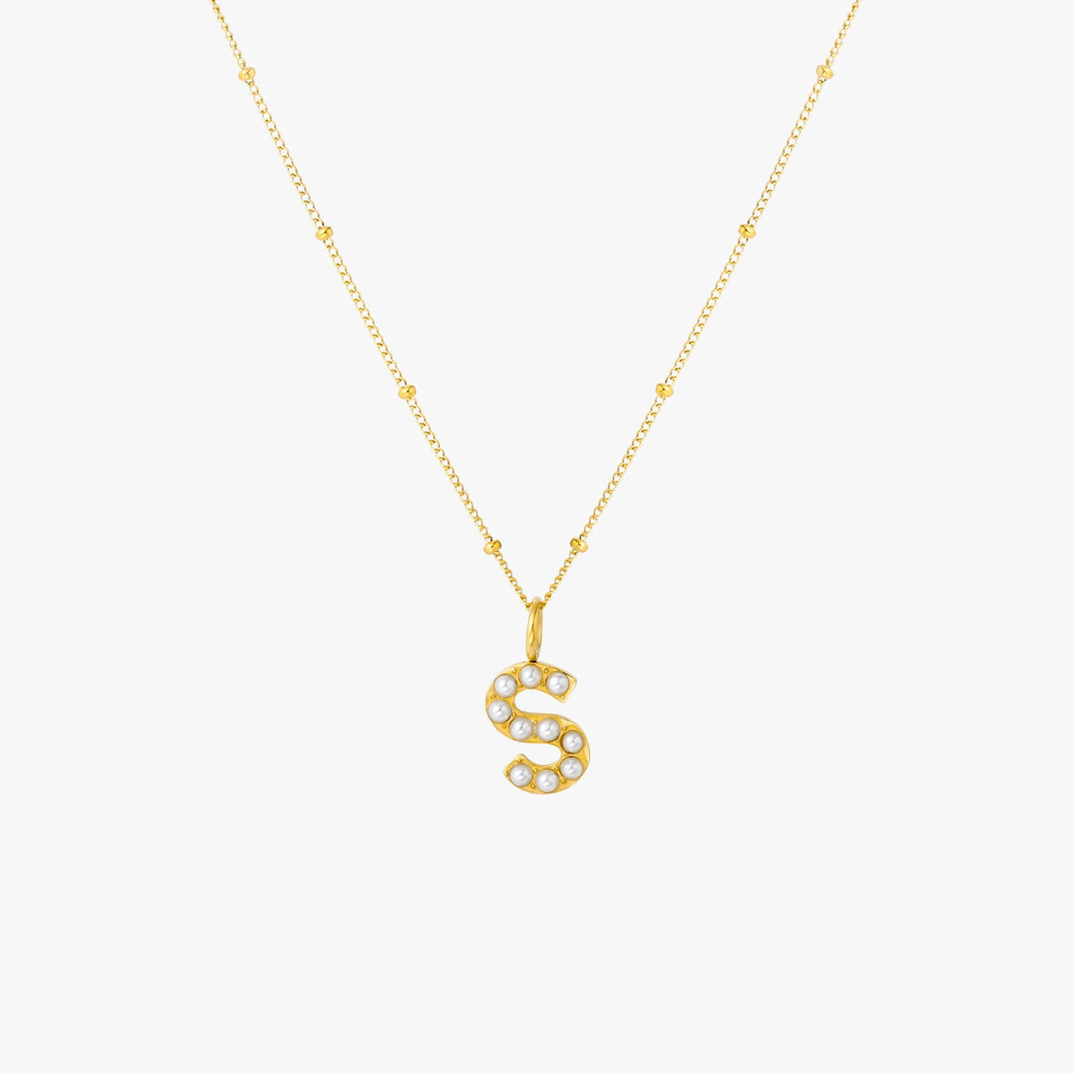 Parel Initiaal Ketting
