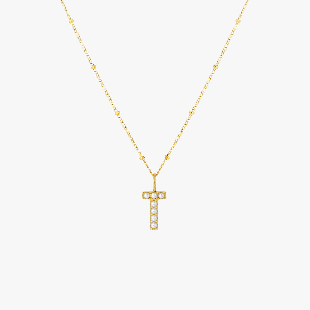 Parel Initiaal Ketting