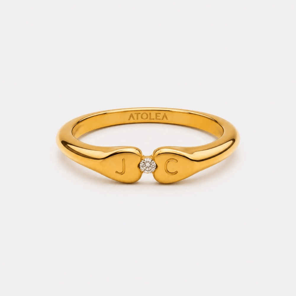 Crystal Ring met 2 Initialen