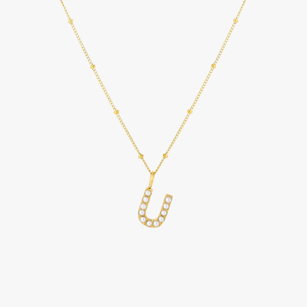 Parel Initiaal Ketting