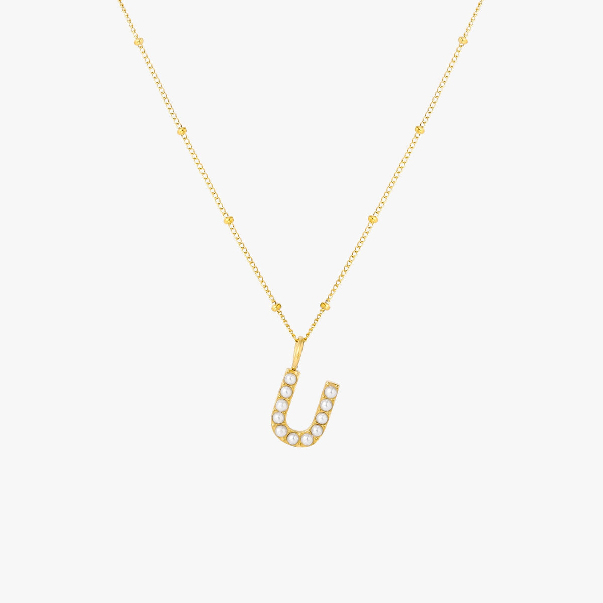 Parel Initiaal Ketting