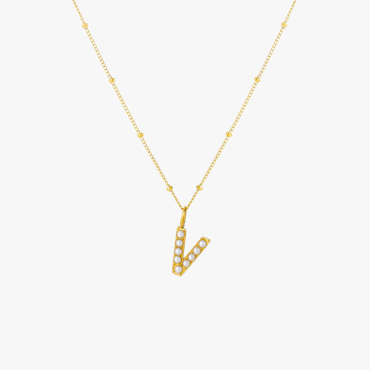 Parel Initiaal Ketting