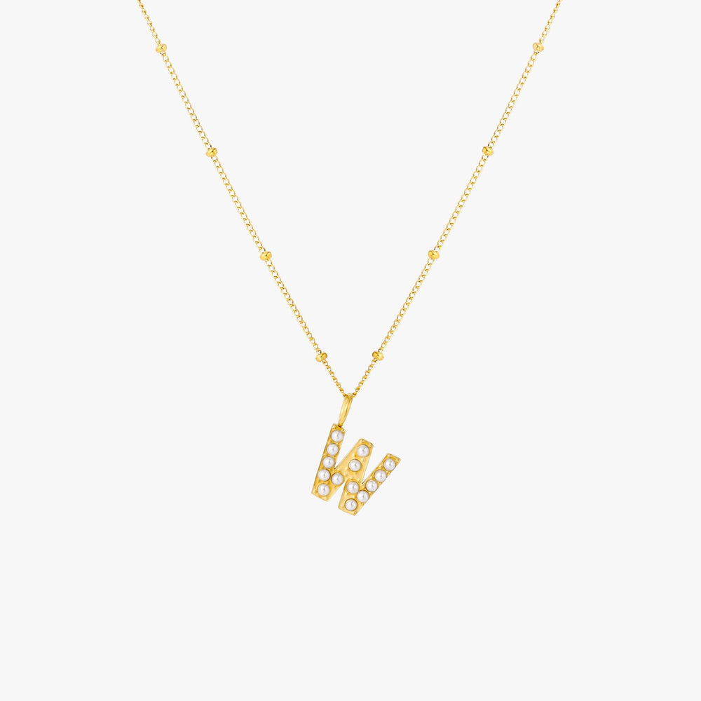 Parel Initiaal Ketting