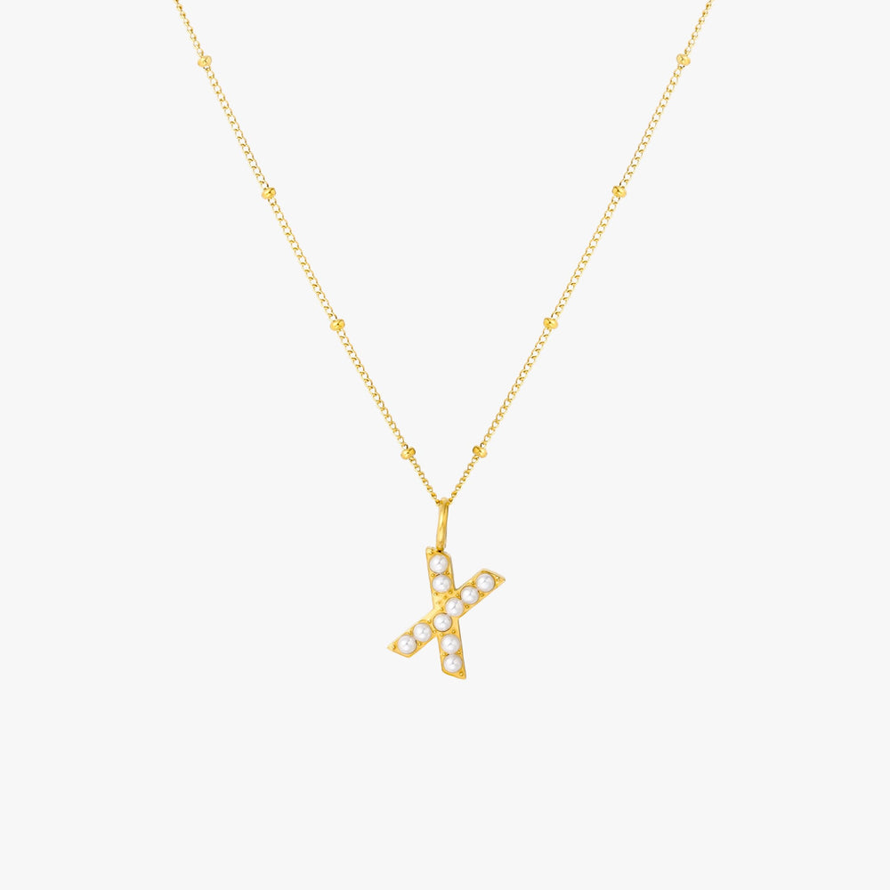 Parel Initiaal Ketting