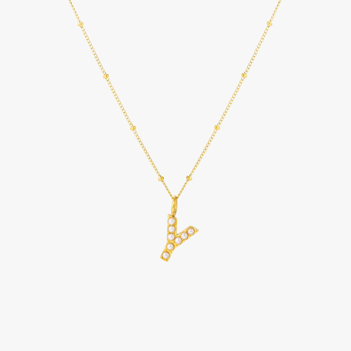 Parel Initiaal Ketting