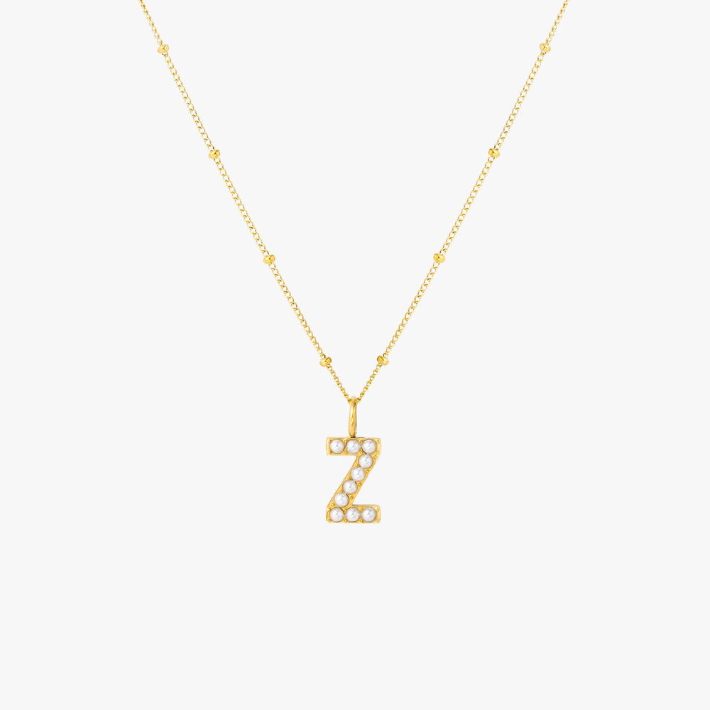 Parel Initiaal Ketting
