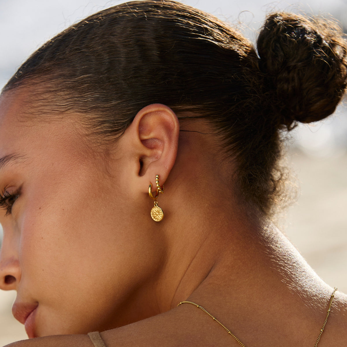 Beaded Hoops