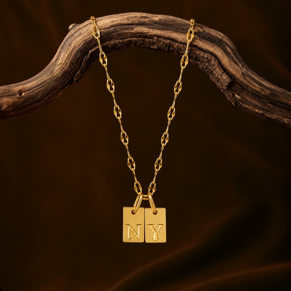 Initialen Tag Ketting