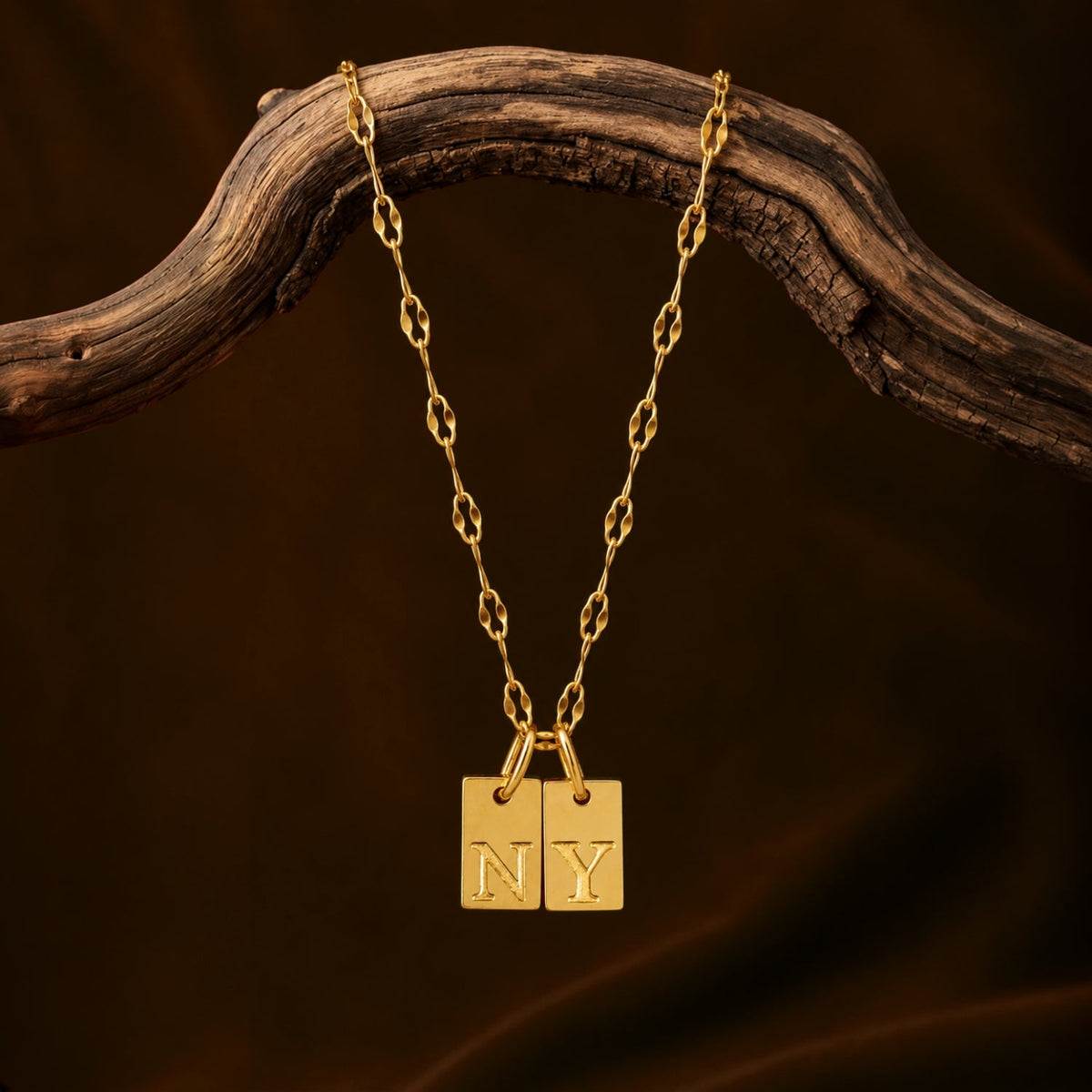 Initialen Tag Ketting