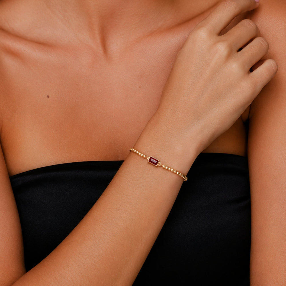 Geboortesteen Kralenarmband