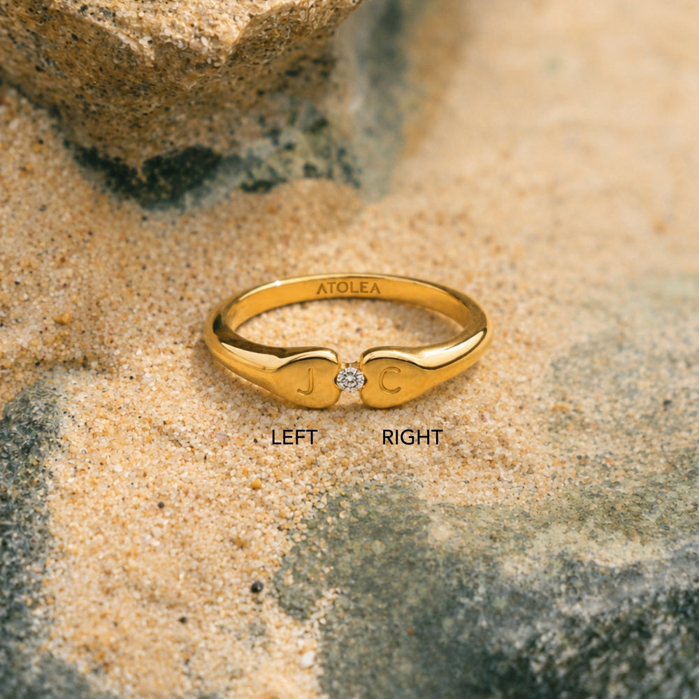 Crystal Ring met 2 Initialen