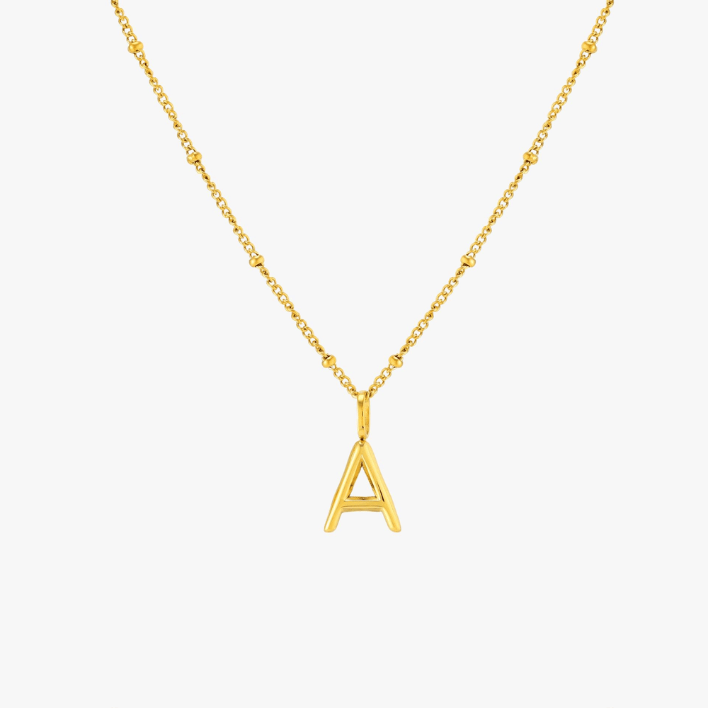 Initiaal & Geboortesteen Charm Ketting