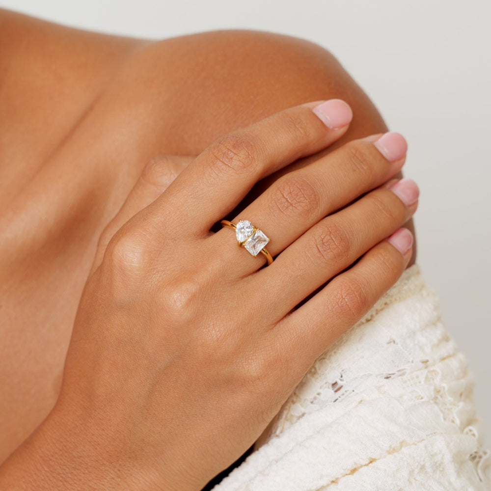 Toi et Moi Geboortesteen Ring