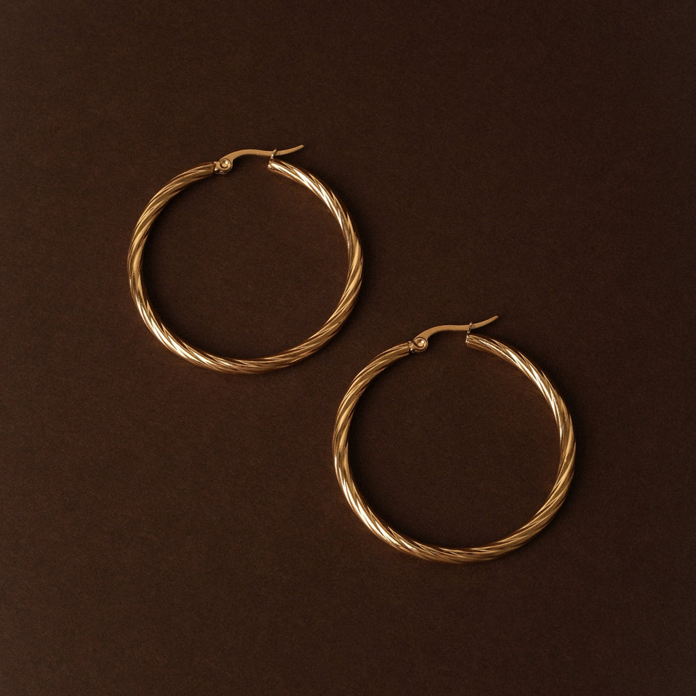 Bold Twisted Hoops