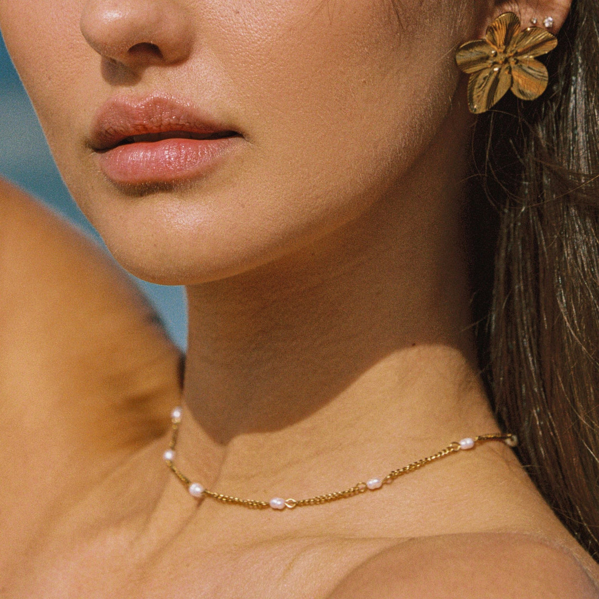 Dainty Gouden Parel Choker