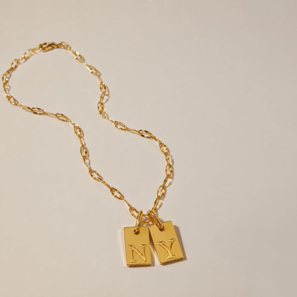 Initialen Tag Ketting