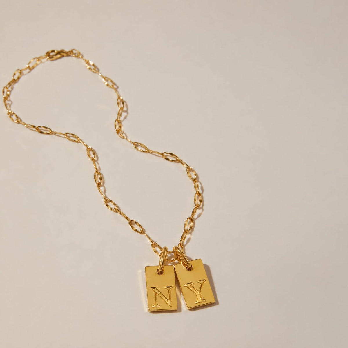Initialen Tag Ketting