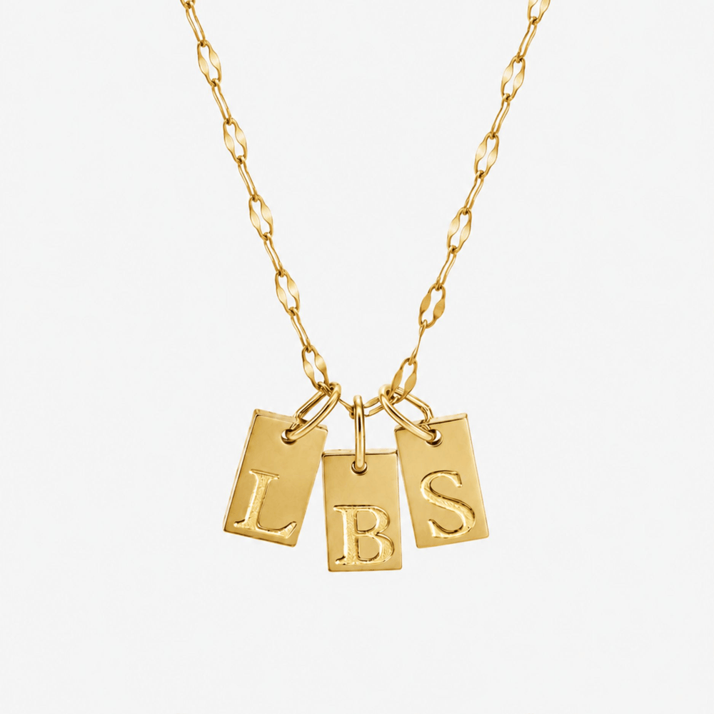 Initialen Tag Ketting