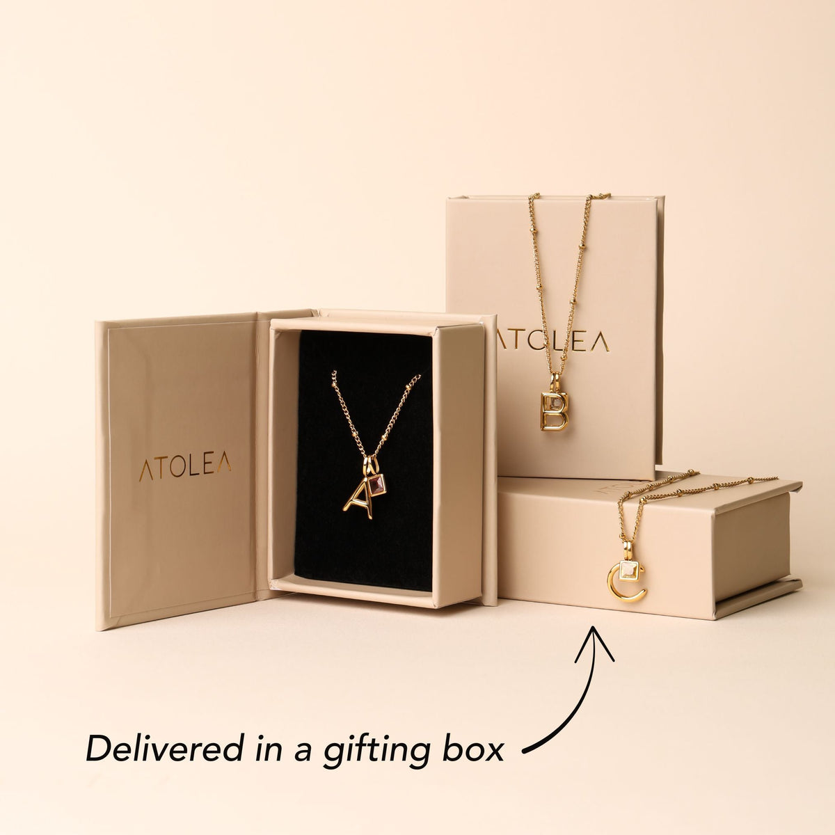 Initiaal & Geboortesteen Charm Ketting