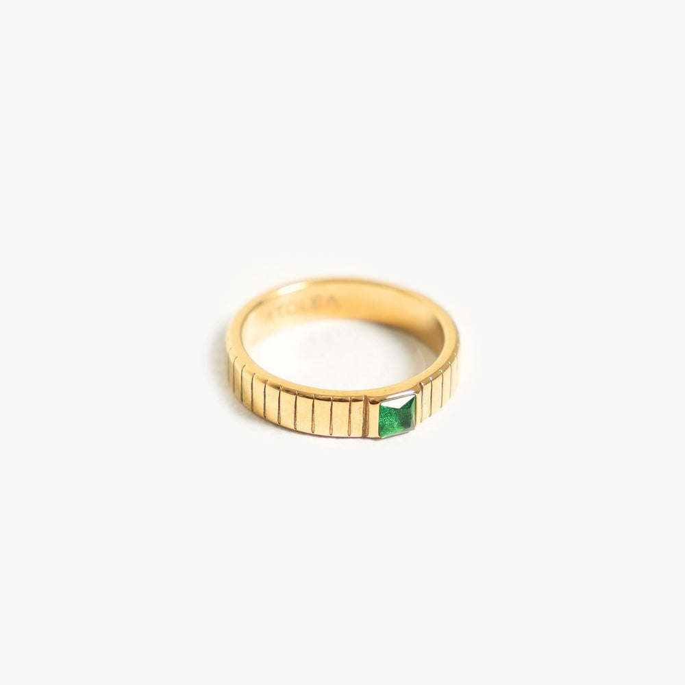 Chunky Smaragd Ring